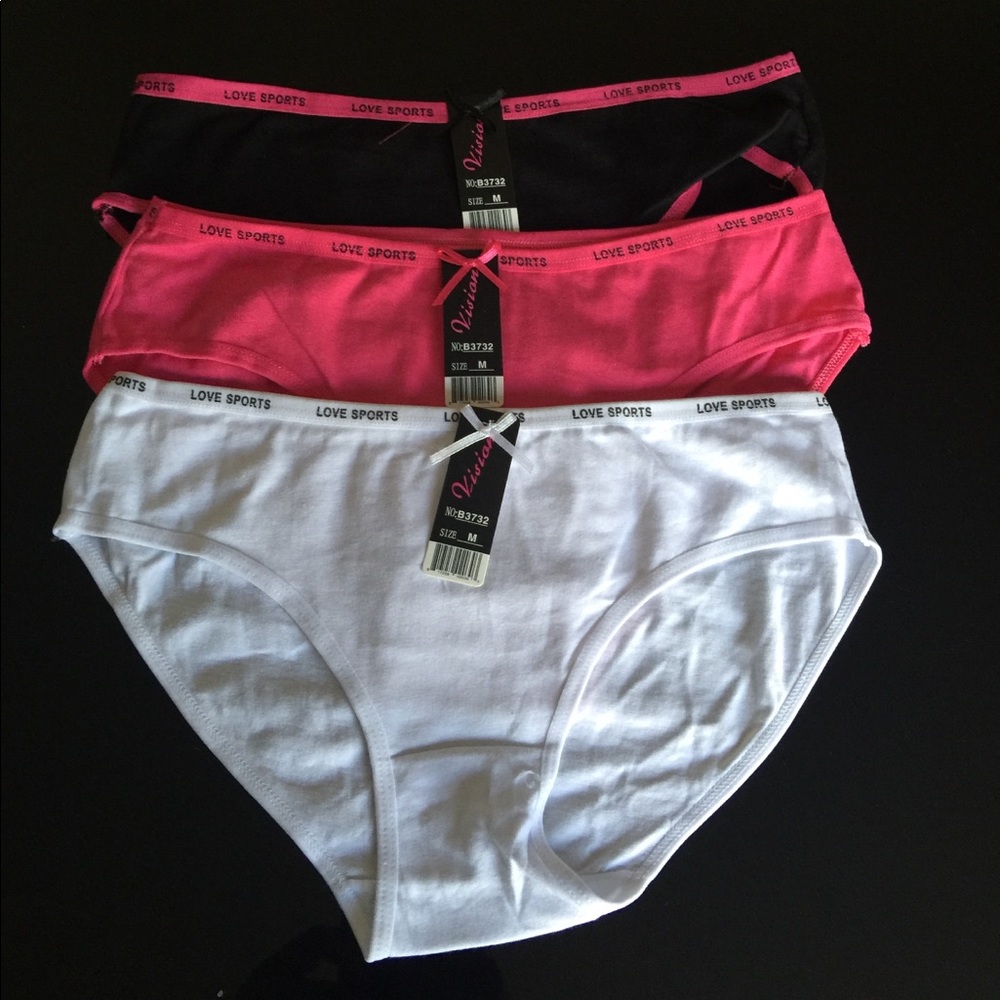 Vision intimate sports bundle set of 3 panties
